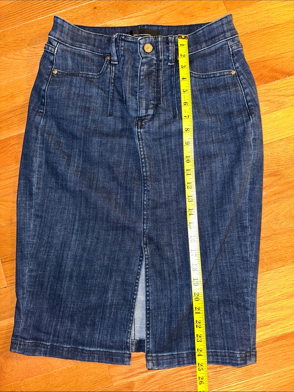 WHBM Denim Pencil Skirt - Picture 3 of 7